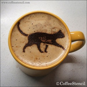 Latte Kitty Coffee Art