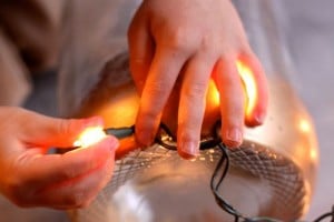 Beautiful Christmas Lights In Bottle