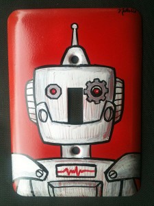 Handpainted Robot Home Decor