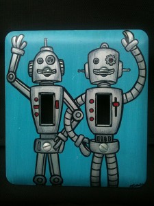 Handpainted Robot Home Decor