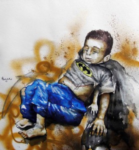 Fintan Magee Superhero Graffiti