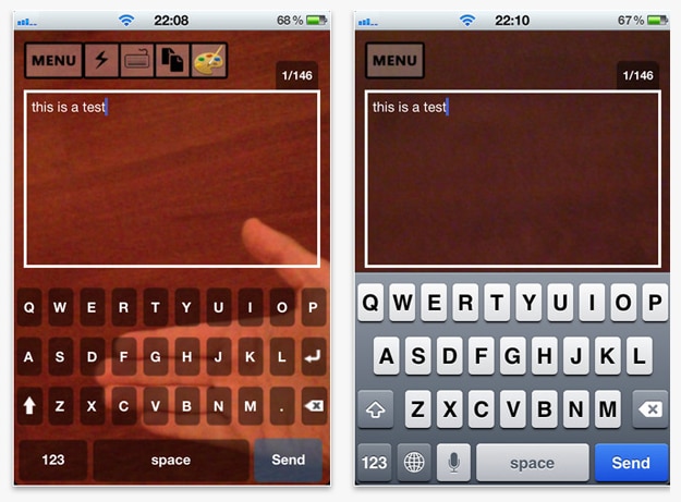 iPhone Walking Texting App