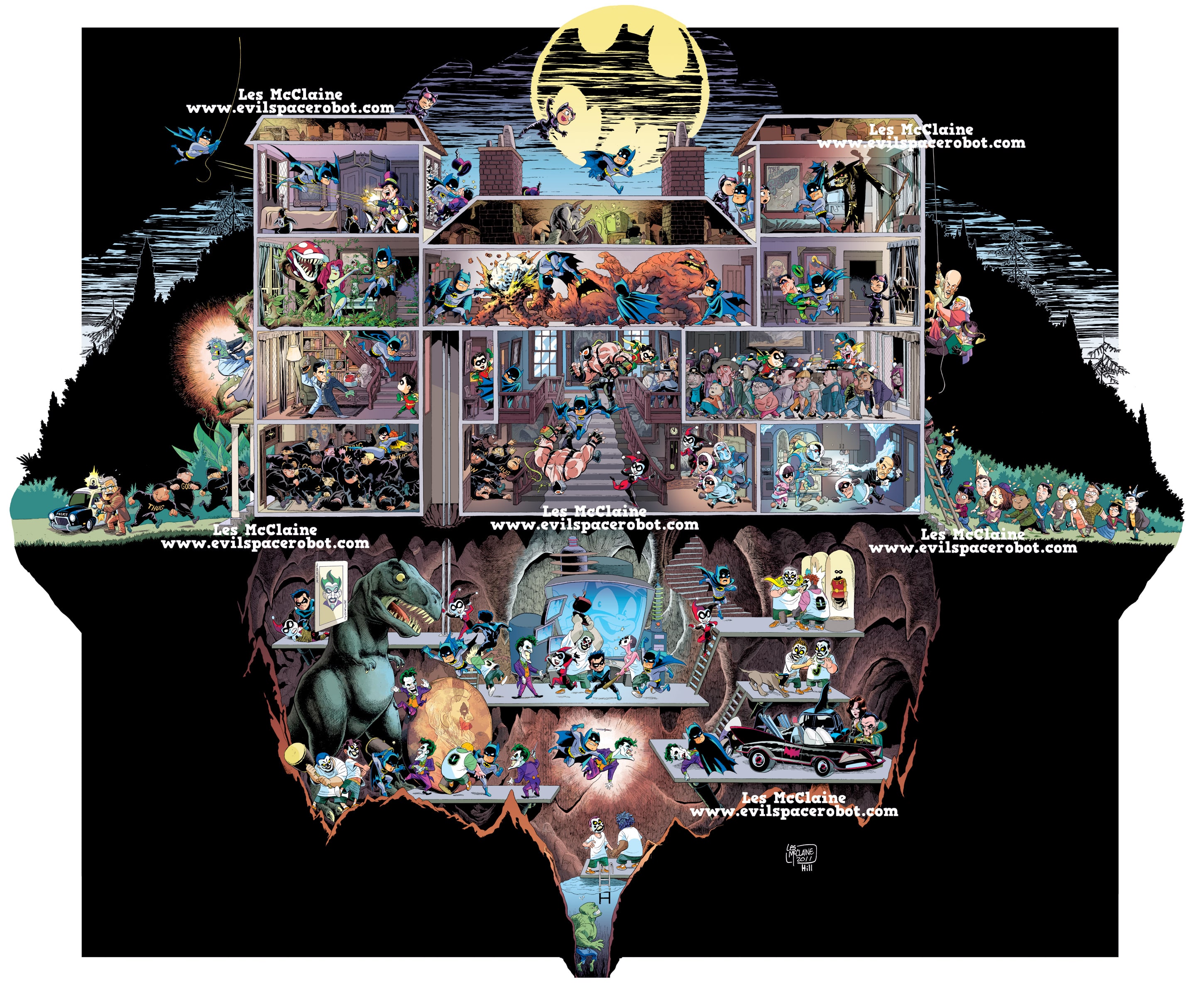 Every Room Of Batman’s Mansion In One Image