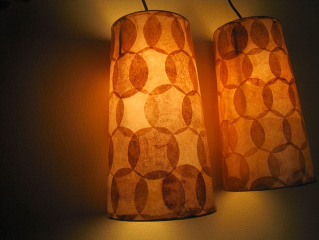 Stunning Lamps Created From Used & Stained Coffee Filters