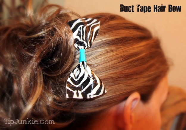 DIY Colorful Duct Tape Hair Bow
