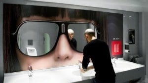 Sunglasses-Bathroom-Advertising-Sign