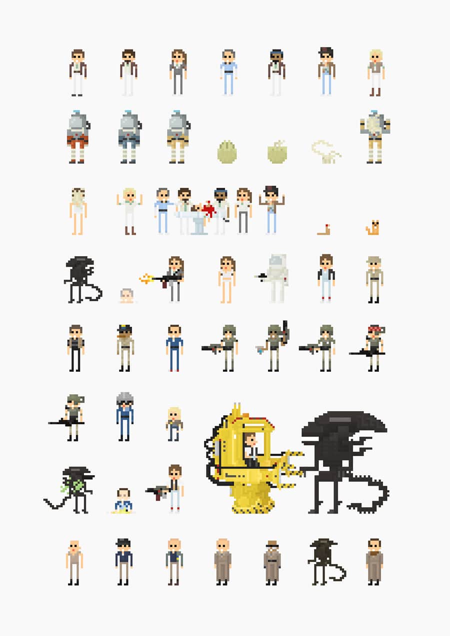 Insane 8-Bit Character Compilation From Our Favorite Cult Movies