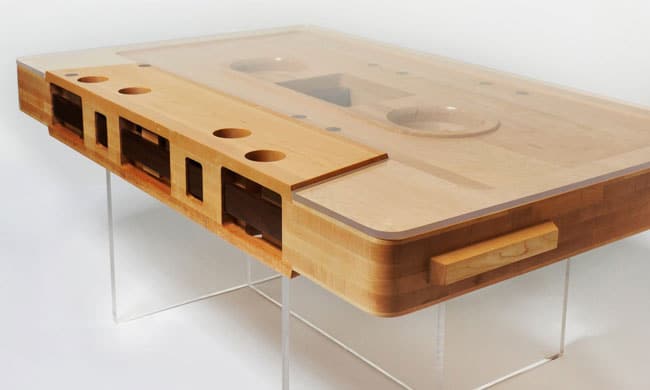 Retro Brilliance: The Cassette Tape Coffee Table