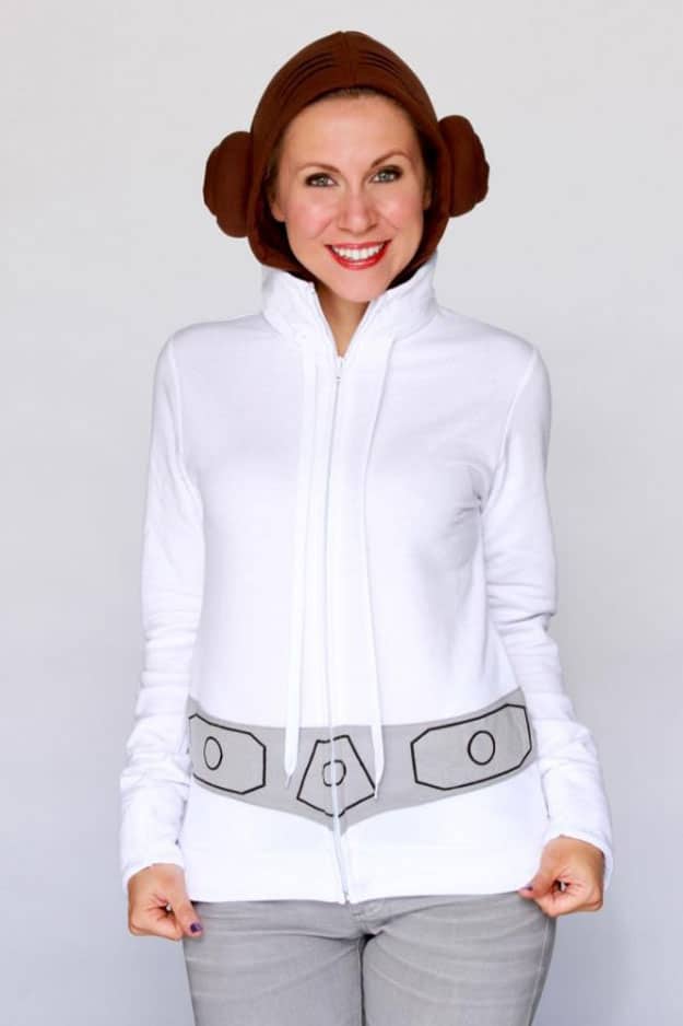 Princess Leia Hoodie Complete With Buns & New Hope Belt Princess Leia Hoodie Complete With Buns & New Hope Belt