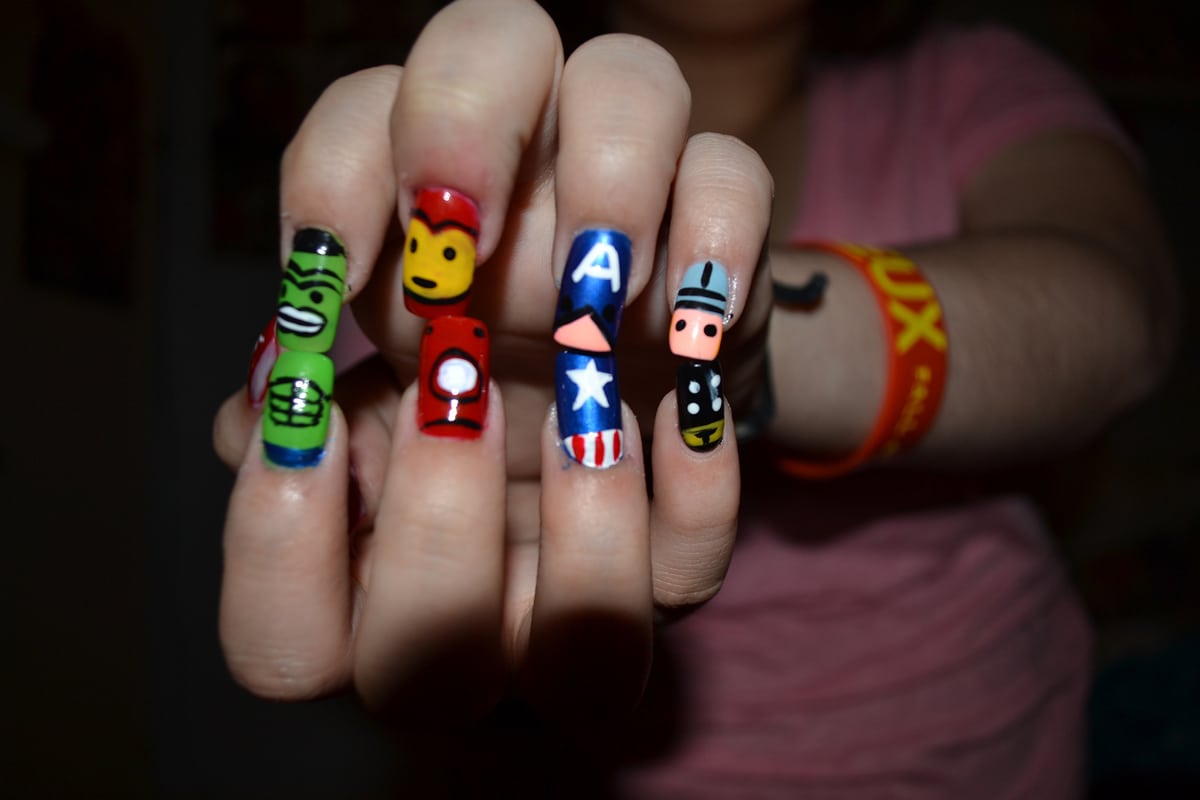 Creative & Colorful Nail Art Inspired By The Avengers Creative & Colorful Nail Art Inspired By The Avengers