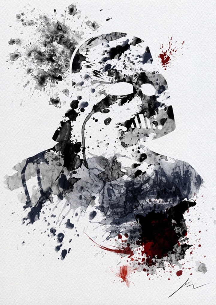Star Wars Paint Splatter Art For Modern Interior Design Star Wars Paint Splatter Art For Modern Interior Design