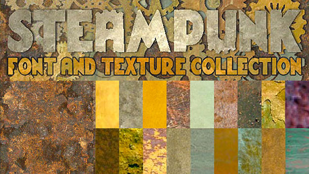A New Steampunk Font & Texture