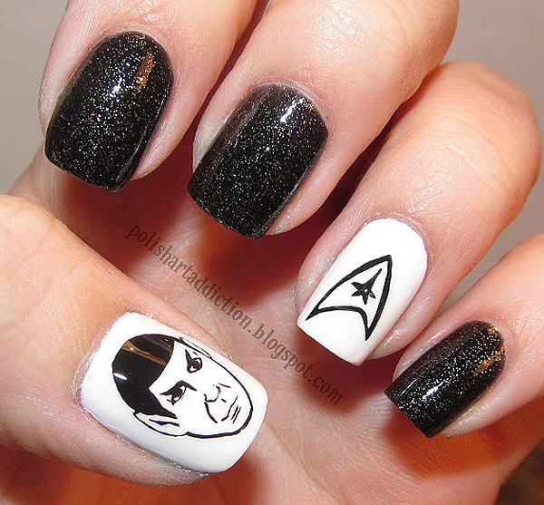 Geeky Cartoon Manicures: SpongeBob, Mario, Star Trek & More Geeky Cartoon Manicures: SpongeBob, Mario, Star Trek & More
