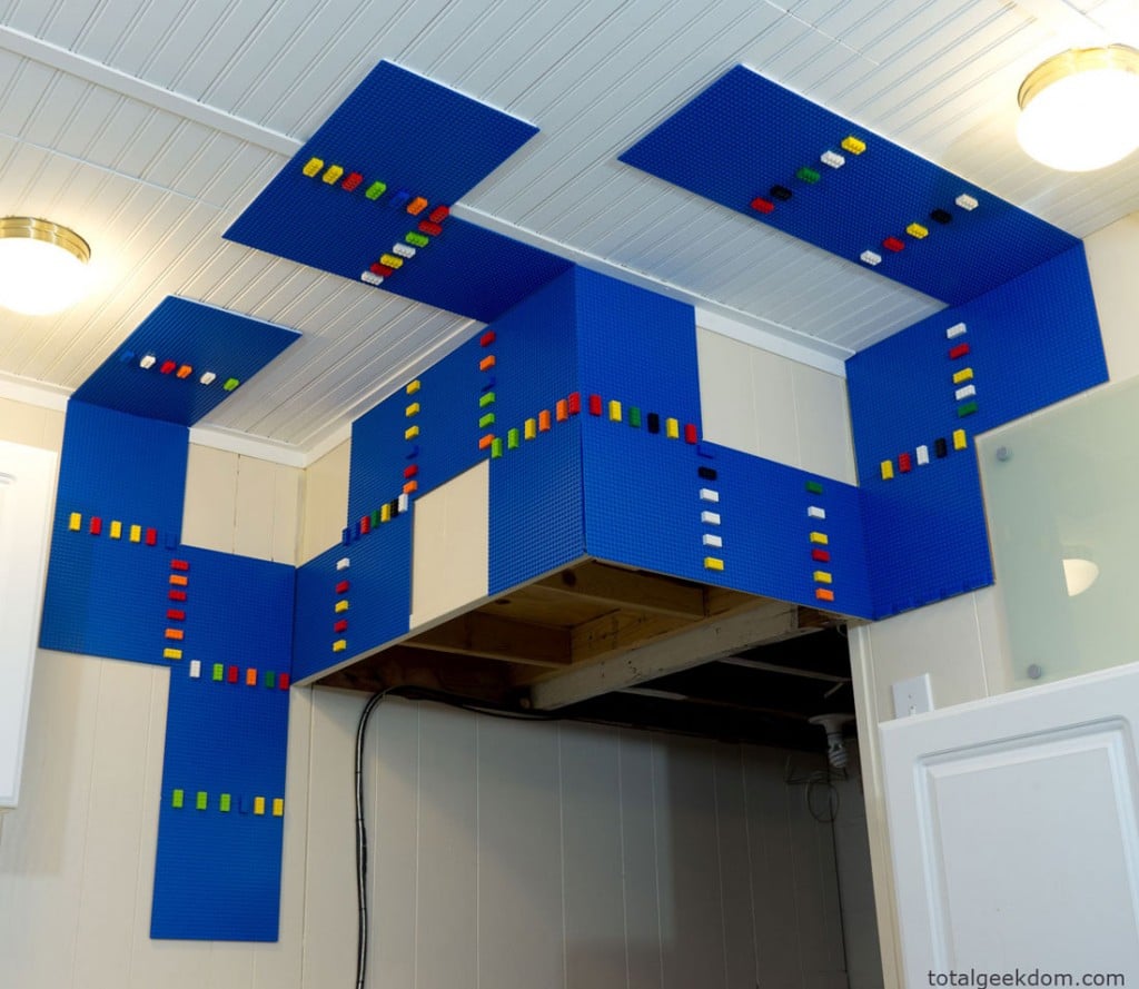 DIY Vertical Lego Building Area On The Wall & Ceiling Bit Rebels