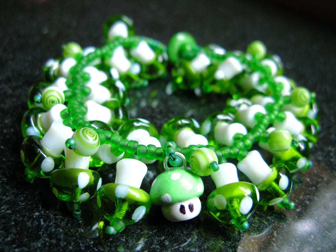 Geek It Up With The Super Mario 1Up Mushroom Charm Bracelet Geek It Up With The Super Mario 1Up Mushroom Charm Bracelet