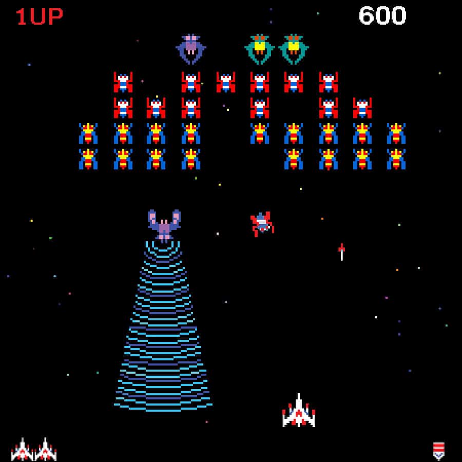 play galaxian online full screen