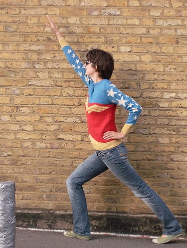 Be A Superhero: DIY Retro Wonder Woman Sweater