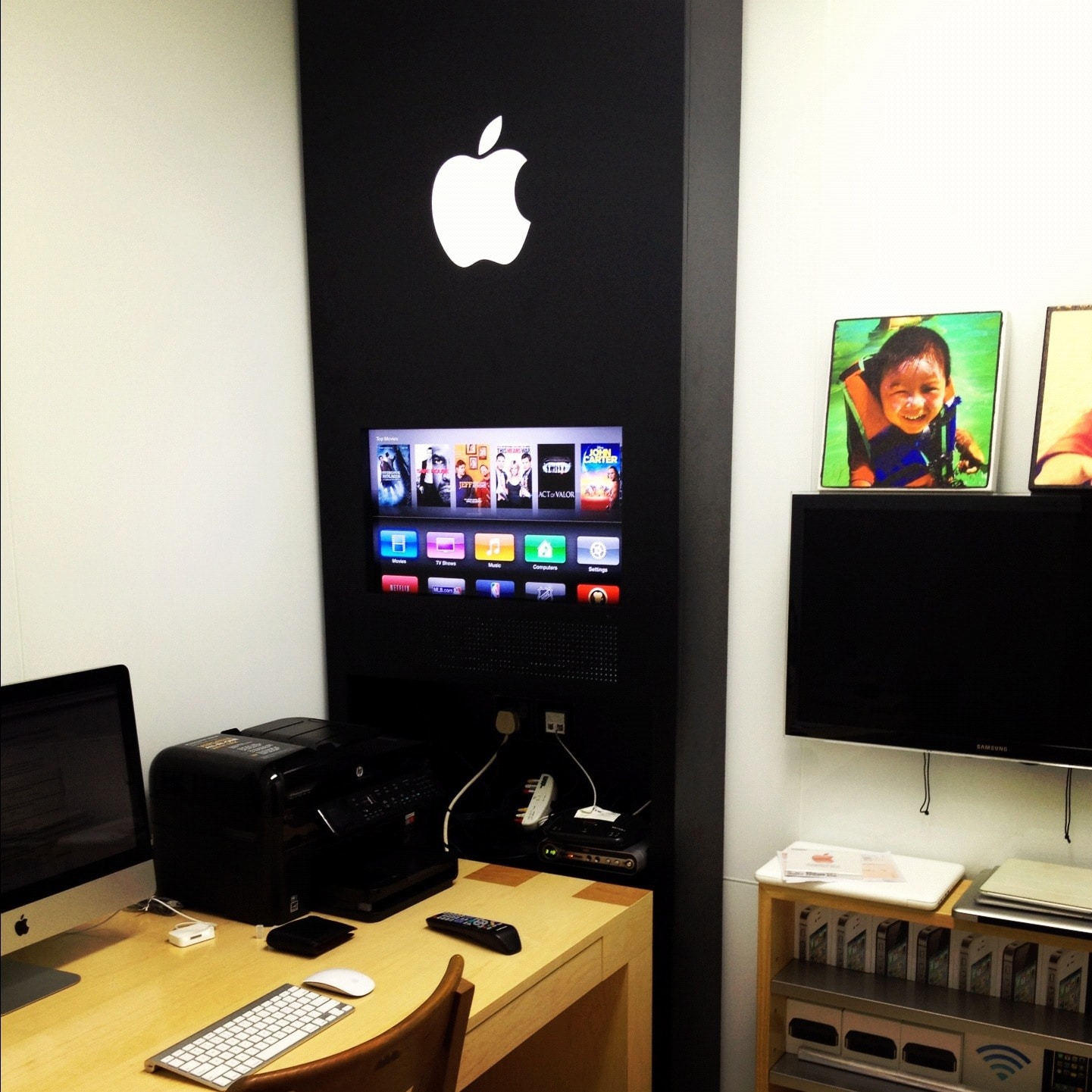 An Insane Apple Store Inspired Home Office Design