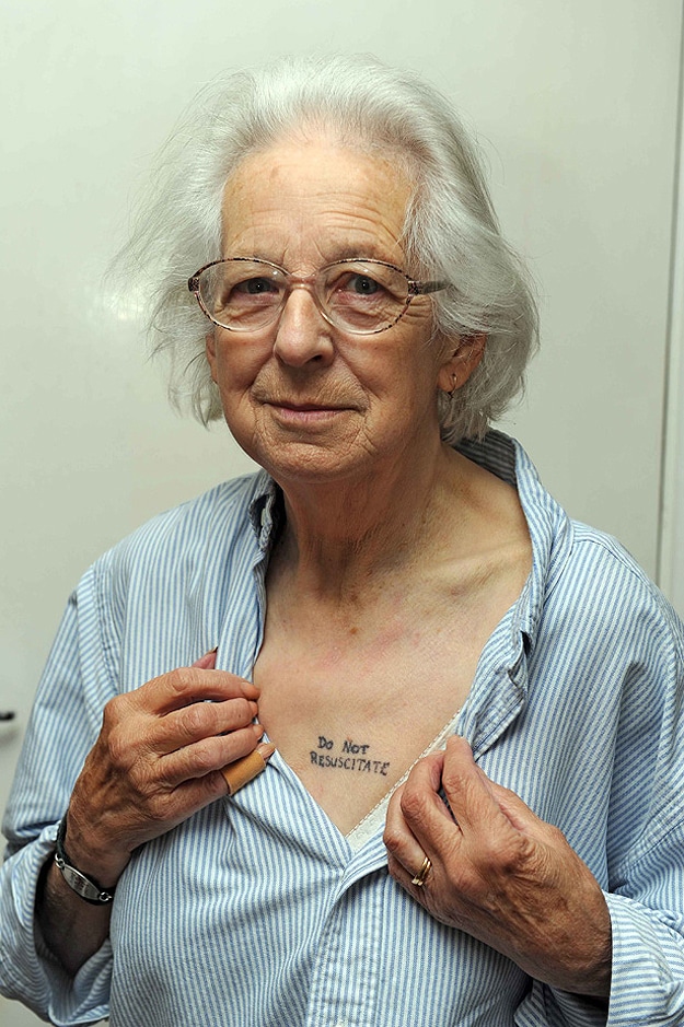 Badass Granny Gets A Special Tattoo In Hopes Of A Peaceful Death