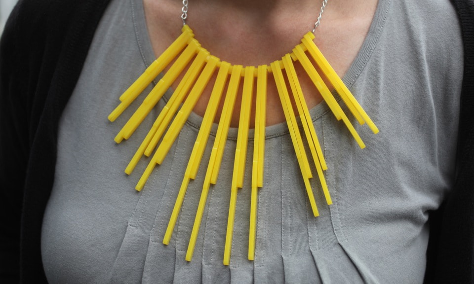 Geeky Twitter Data Necklace Created With Software & Your Tweets