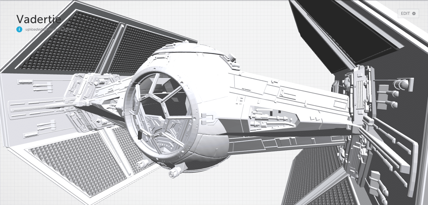 Interactive 3D Model Of Darth Vader’s Epic Tie Fighter