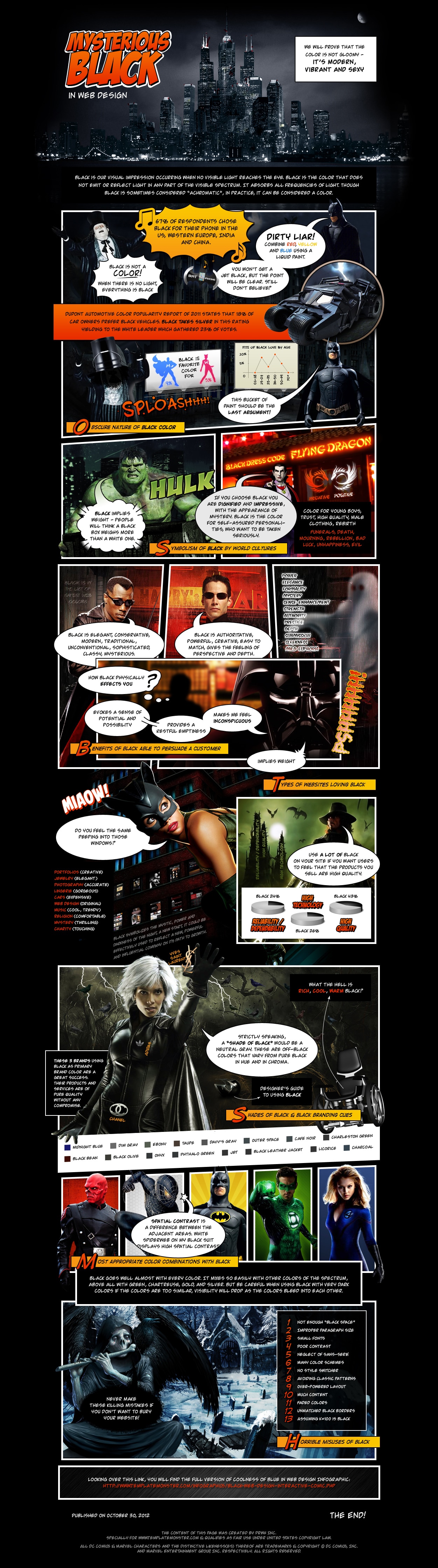 Popular Online Colors: The Mystery Behind Black [Infographic]