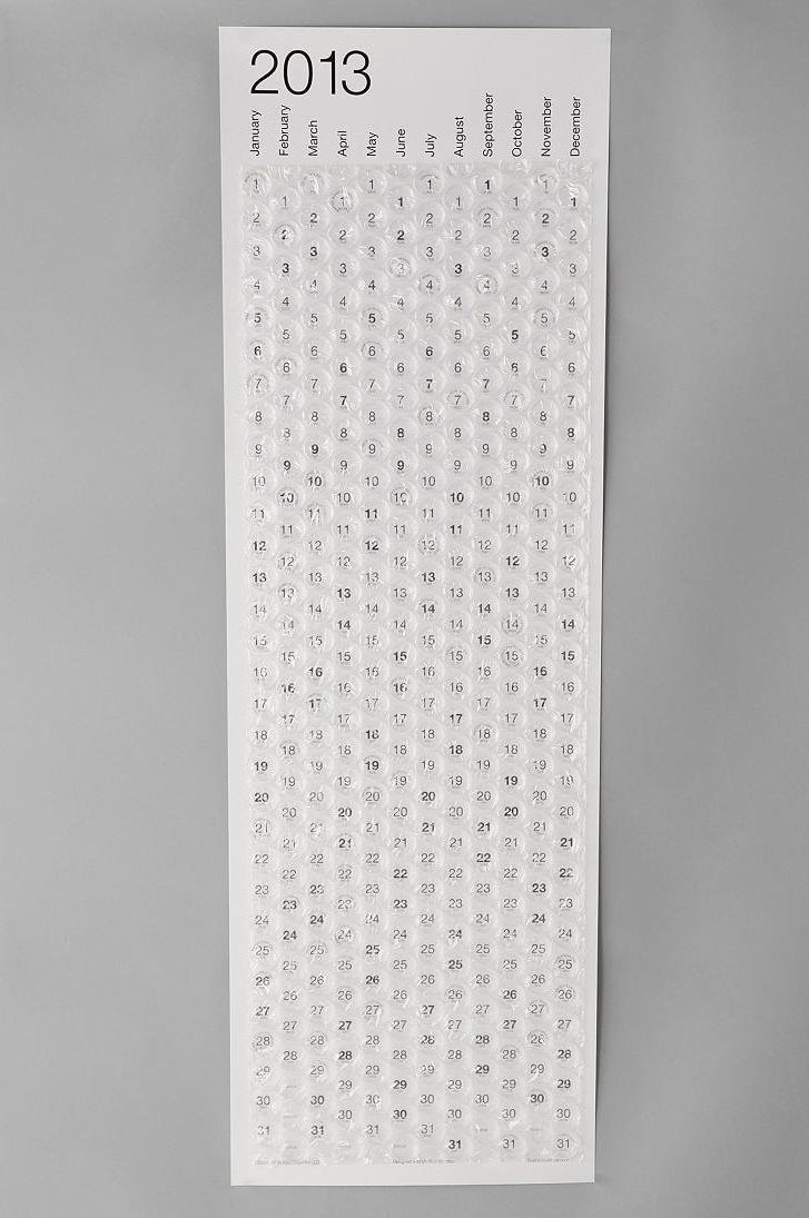 Bubble Wrap Calendar For The Incurably Stressed Bubble Wrap Calendar For The Incurably Stressed