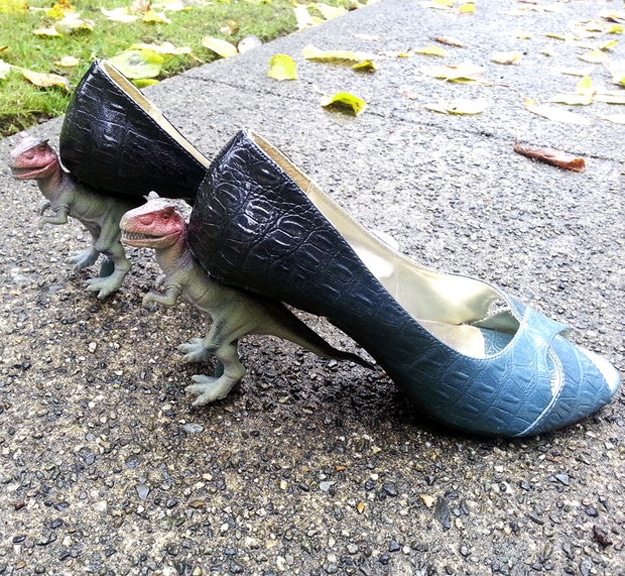 Ferocious DIY Shoes: Attach A Curious T-Rex To Your Heel