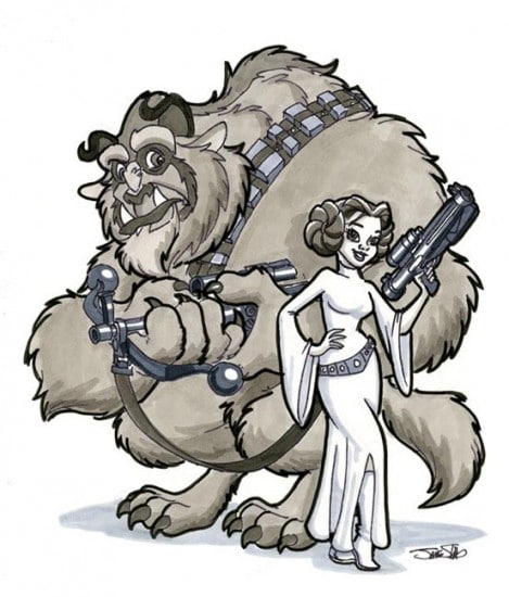 10 Illustrations Of Disney Characters Sneaking Into Star Wars 10 Illustrations Of Disney Characters Sneaking Into Star Wars