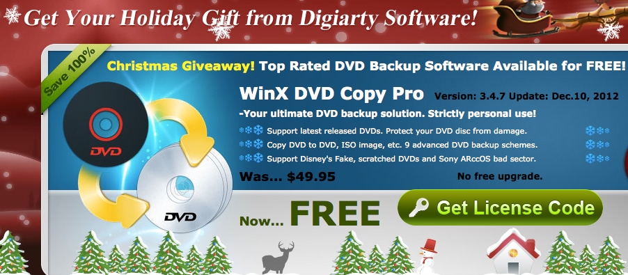 Digiarty Holiday Giveaway: A Free WinX DVD Copy Pro For Everyone! Digiarty Holiday Giveaway: A Free WinX DVD Copy Pro For Everyone!