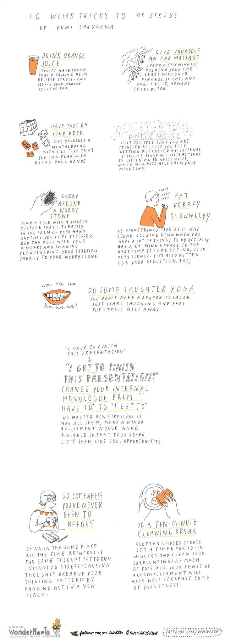 10 Unusual Ways To De-Stress After A Day Of Working & Blogging [Chart]