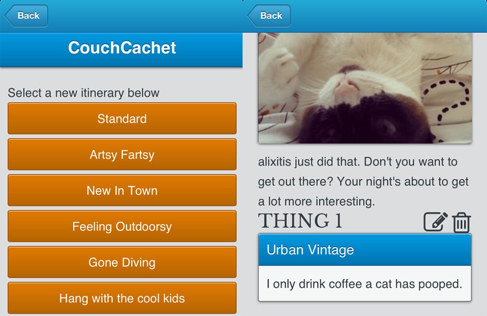CouchCachet Tweets Your Fake Exciting Life If You Don’t Have One