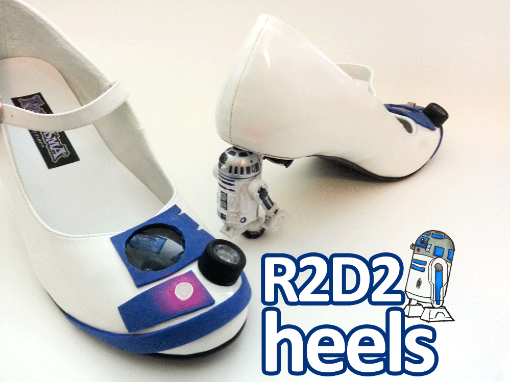 Ultimate R2 Fans: DIY Star Wars R2-D2 Heels With Blinking Lights