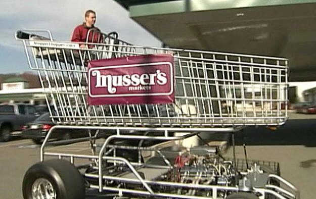 Gigantic Shopping Cart Mod With A 350hp Chevy Engine Is A Sweet Ride Gigantic Shopping Cart Mod With A 350hp Chevy Engine Is A Sweet Ride