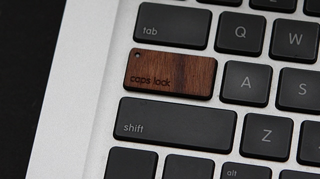 Give Your MacBook Pro Some Personality With Wood Keyboard Keys
