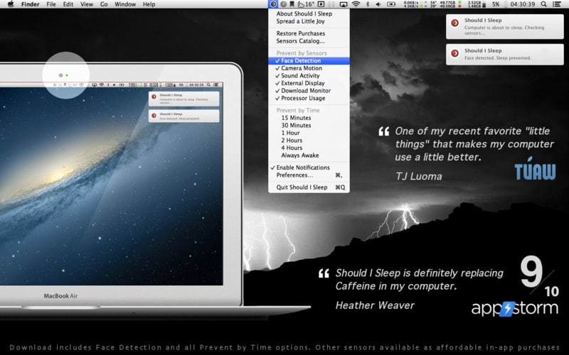 Should I Sleep App Uses Face Detection To Keep Your Mac Awake