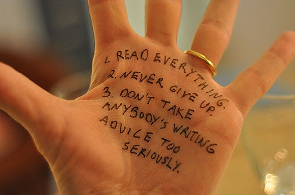 12 Bloggers & Authors Doodle Writing Advice On Their Hands [12 Pics]