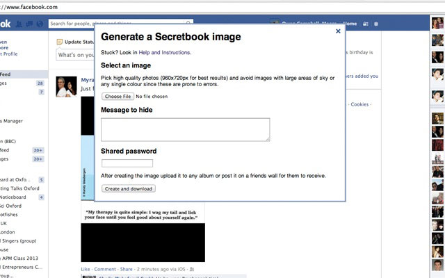 Secretbook App Lets You Hide Secret Messages In Facebook Photos Secretbook App Lets You Hide Secret Messages In Facebook Photos