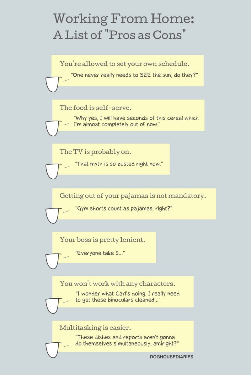 Benefits Of Working From Home: A List Of Pros As Cons [Humor]
