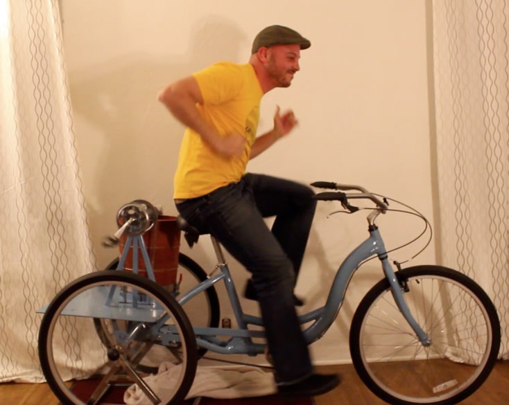 Pedal Power Energy From A Bicycle Used To Churn Ice Cream Pedal Power Energy From A Bicycle Used To Churn Ice Cream