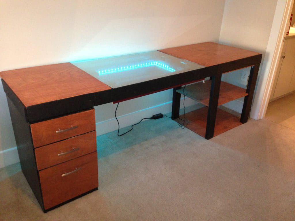 Infinity Mirror Computer Desk Design Is A Trippy Adventure