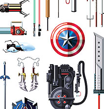 Famous Weapons Used By Your Favorite Superheroes & Villains [Chart]