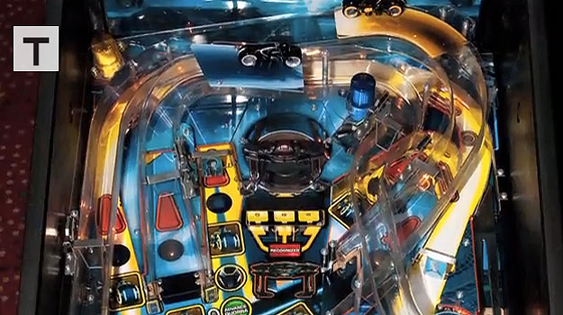 Miniature TRON Arcade Cabinet Inspired By A Pinball Machine Miniature TRON Arcade Cabinet Inspired By A Pinball Machine