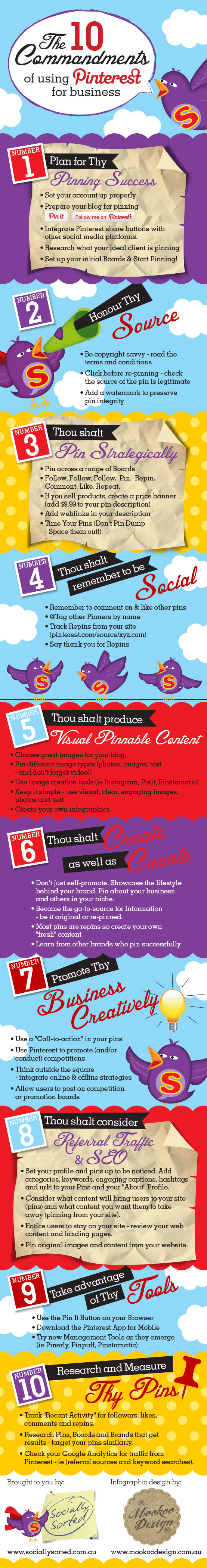 The 10 Commandments Of Using Pinterest For Business [Infographic]