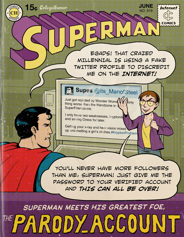 If Superman Had To Deal With Internet & Social Media Problems [5 Pics]
