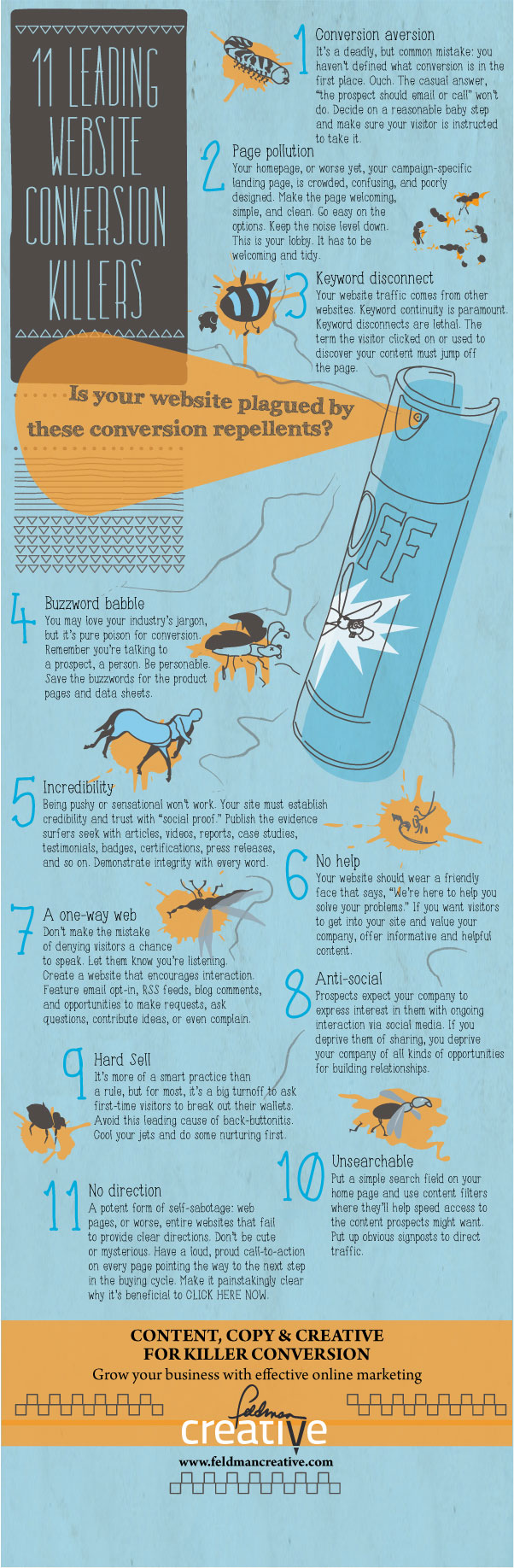 11 Website Conversion And Visitor Engagement Killers [Infographic]