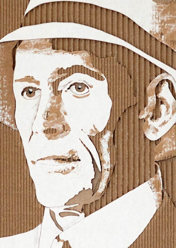 13 Whoa-tastic Cardboard Portraits Of Historic Personalities