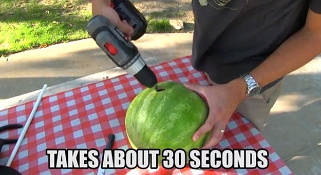 How To Make A Watermelon Smoothie With A Drill And A Coat Hanger How To Make A Watermelon Smoothie With A Drill And A Coat Hanger
