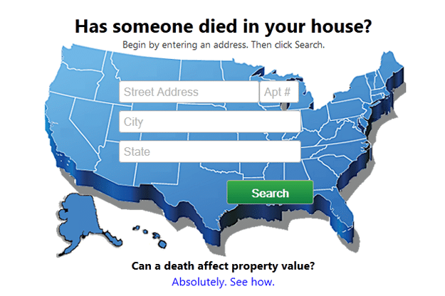 Died In House Website Tells Homeowners If Someone Died In Their House Died In House Website Tells Homeowners If Someone Died In Their House