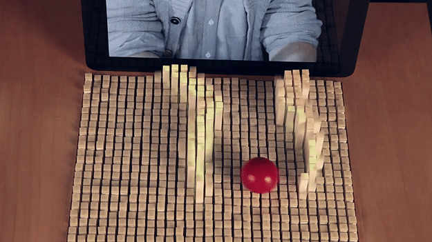 inFORM Shape Display Allows User To Physically Hold Objects From Afar